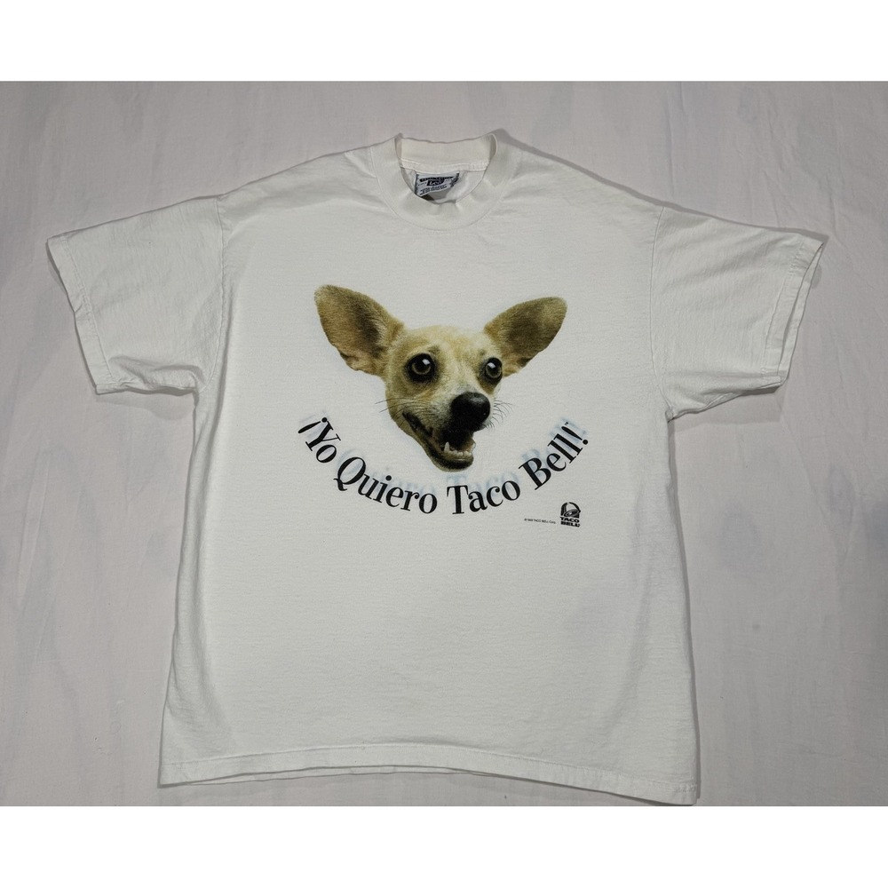 Vintage 1998 Taco Bell Yo Quiero Taco Bell! Chihuahua Promo T-shirt Large